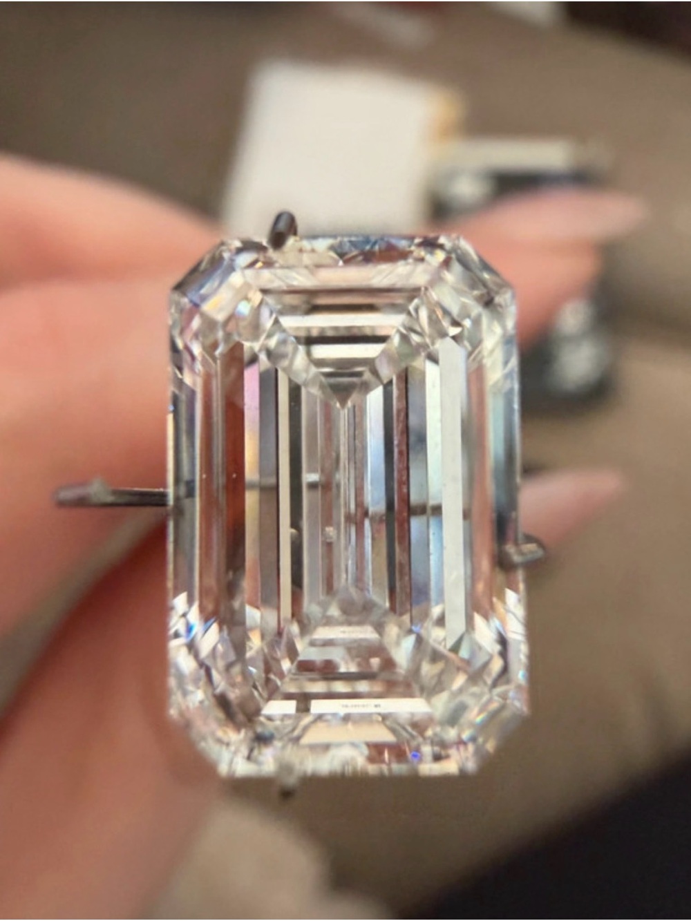 5.07 CT Lab Grown Emerald Cut Diamond F Color VVS2 IGI Certified CVD Loose